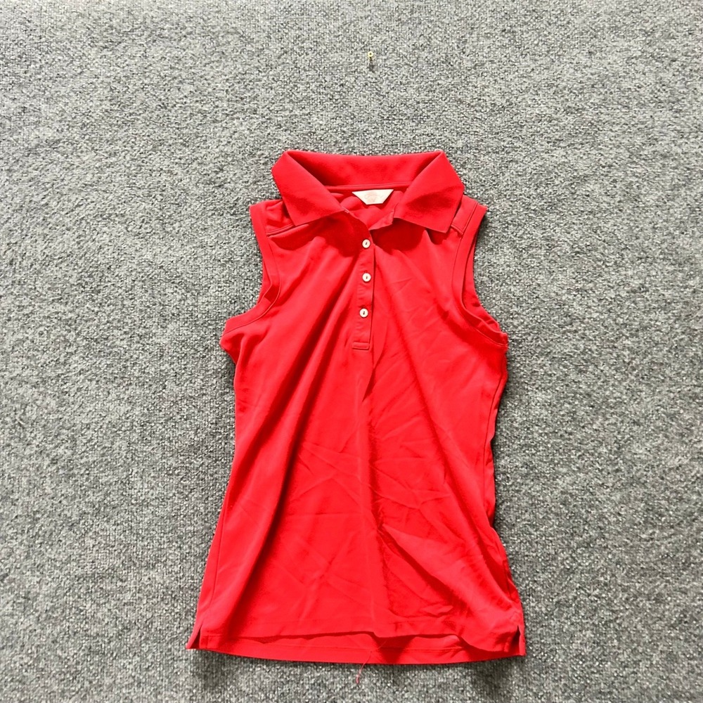 Callaway Sleeveless Polo Womens Size S Red Athletic Golf Performance Shirt